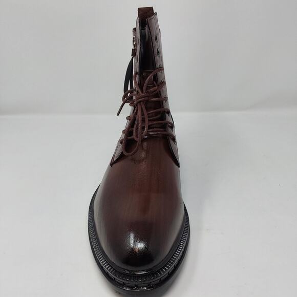 Mens Brown Boots Side Zip Lace Up Ankle Boots EU 46 US 12 main image 4